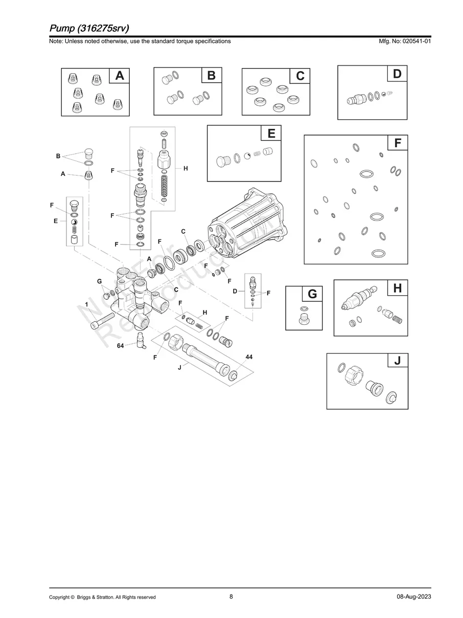BRIGGS AND STRATTON, 020541-01, IPL.8